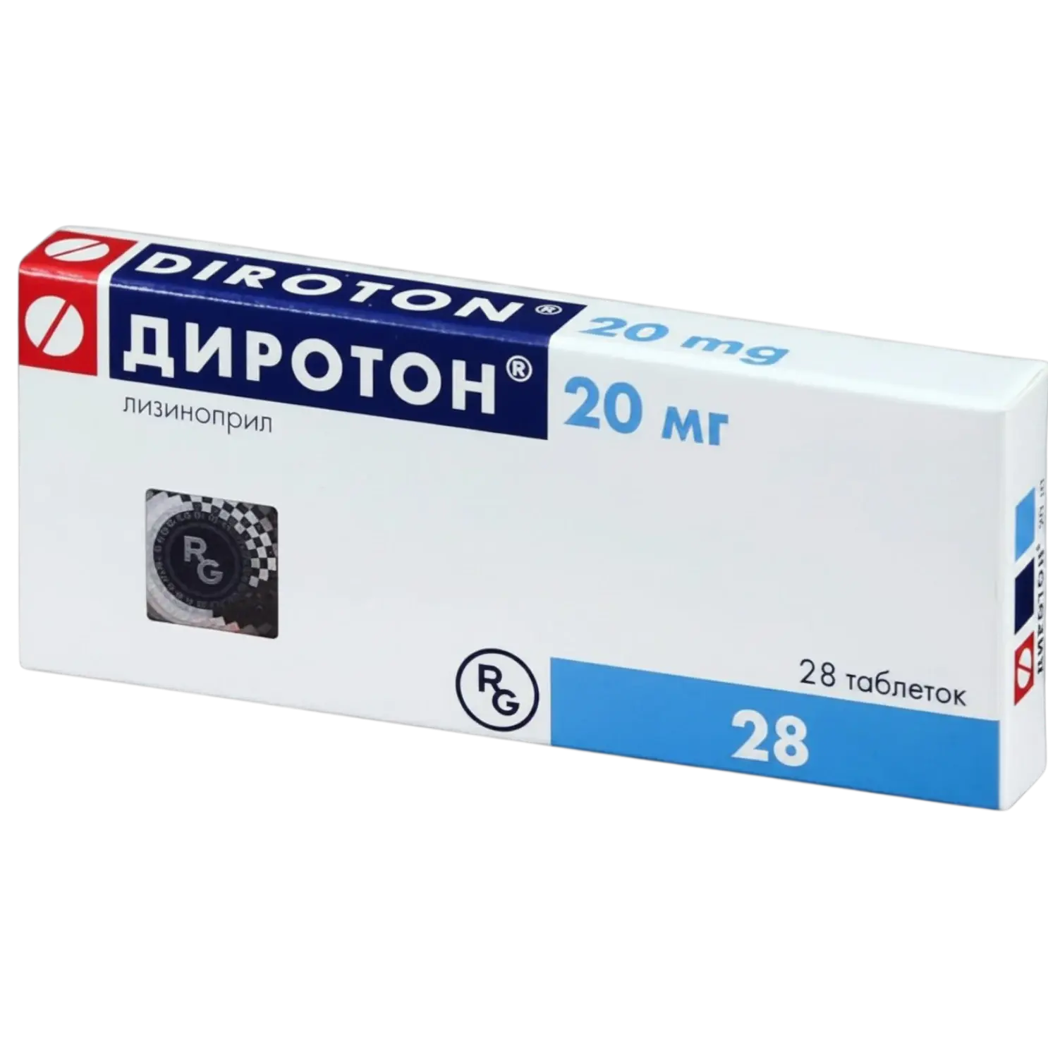 Диротон 20мг №28 шахмал Gedeon Richter