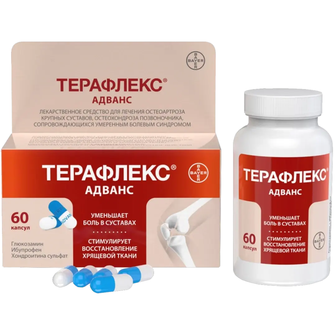 Терафлекс Адванс 100мг/200мг/250мг №60 капсул