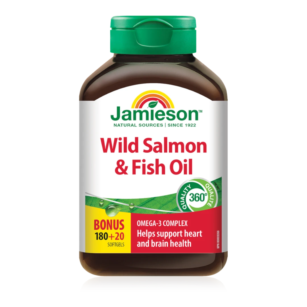 Jamieson Омега-3 комплекс OMEGA-3 COMPLEX | WILD SALMON & FISH OILS №180+20