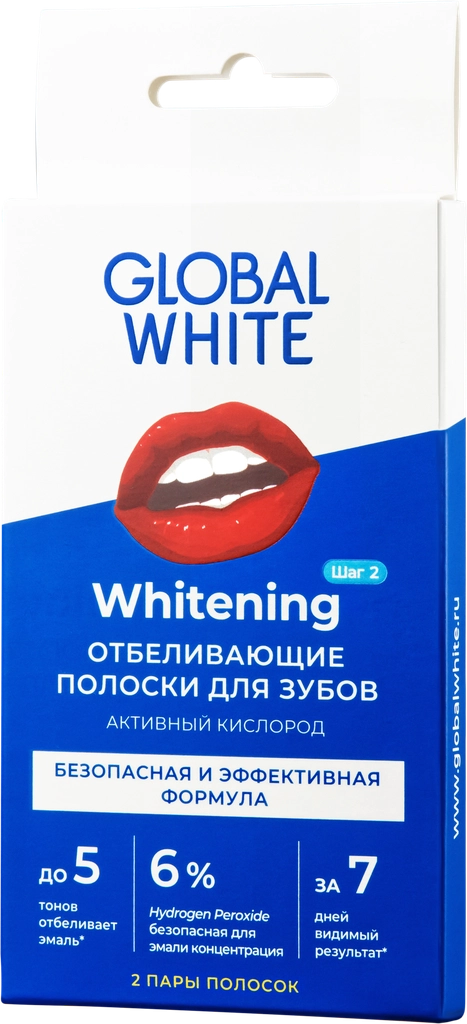 Global White Шүд цайруулах наалт №2 /Whitening strips/