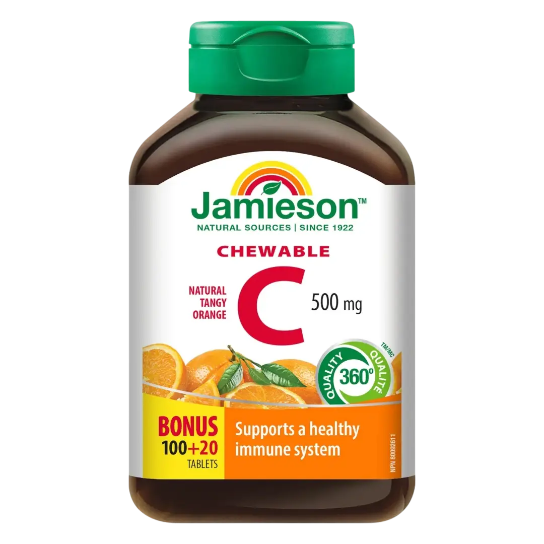 Jamieson Vit C 500mg chew-tangy orange №120 зажилдаг шахмал