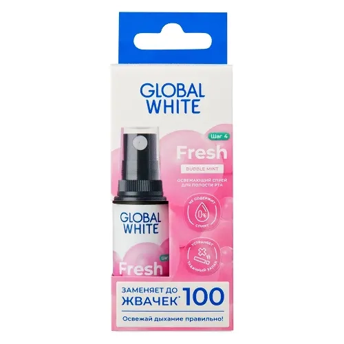 Global White Амны хөндийн цацлага 15мл №1 /Bubble mint/
