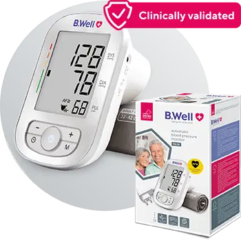 B.well Даралтын аппарат AFib detection, M-L size cuff, USB-C cable, storage bag TH-75