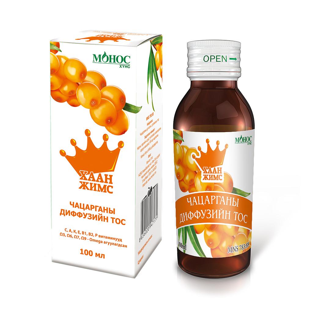 Хаан жимс Чацарганы үр хальсны тос 100мл Монос хүнс