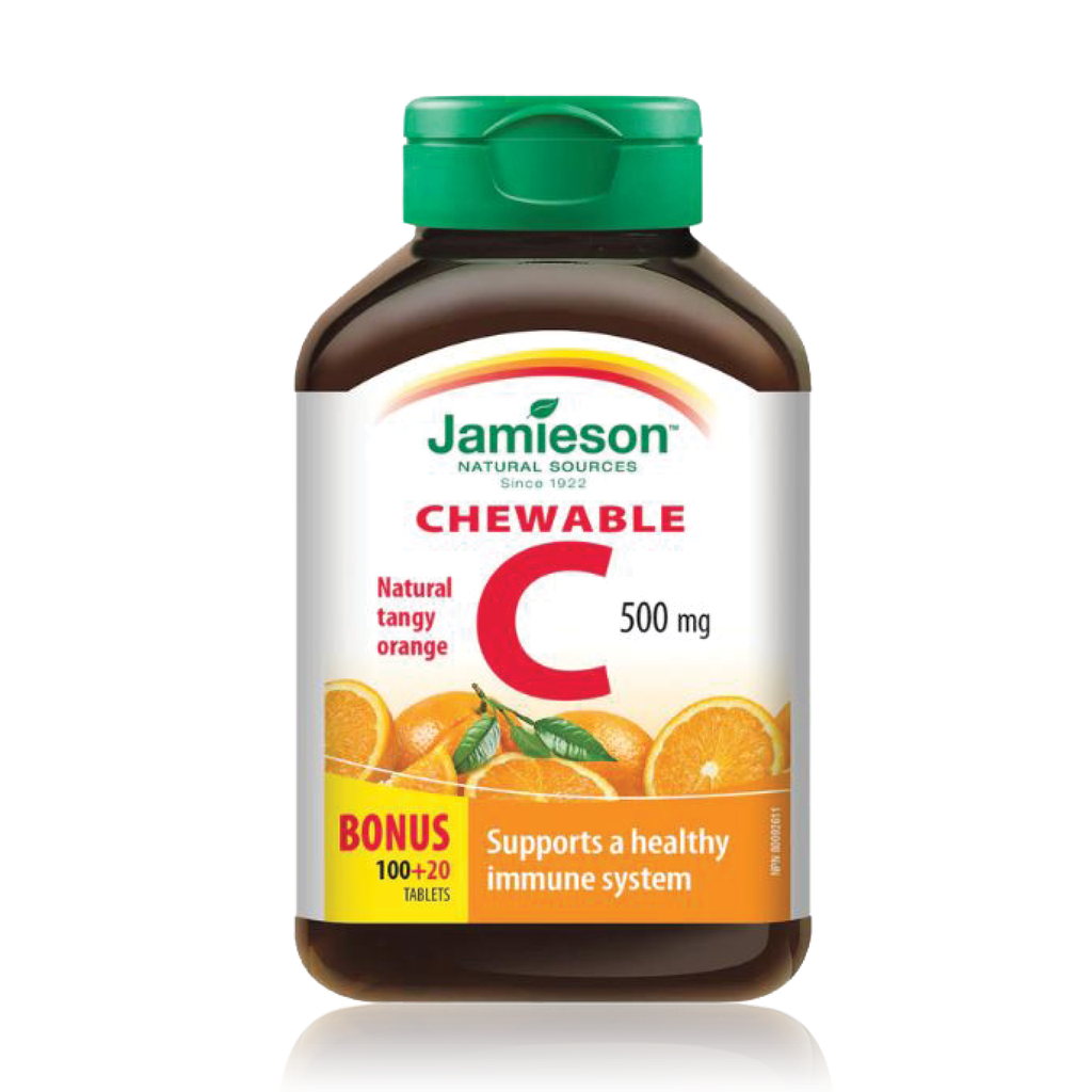 Jamieson Vit C 500mg chew-tangy orange №120 зажилдаг шахмал