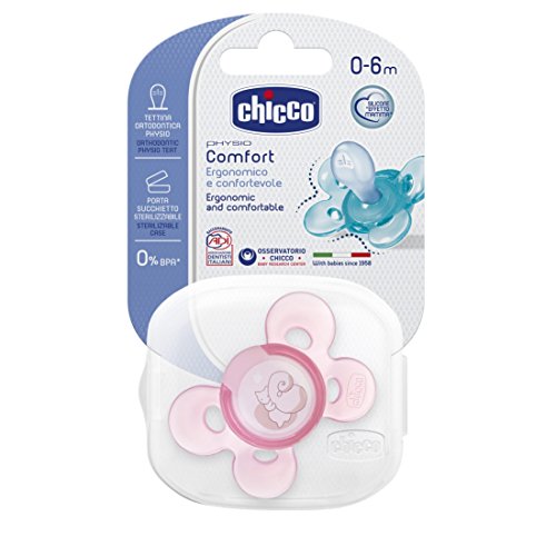 [700124] Chicco Соска силикон ягаан 0-6m №1 Physio comfort Exclusive - ARTSANA S.p.A (IT)
