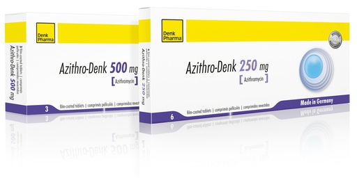 [100028] Азитро-денк 250мг №6 бүрхүүлтэй шахмал Denk Pharma - Denk Pharma GmbH & Co.KG (DEU)