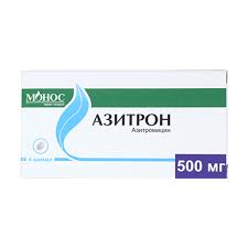 [100034] Азитрон 500мг №6 шахмал Монос Фарм - Монос фарм ХХК