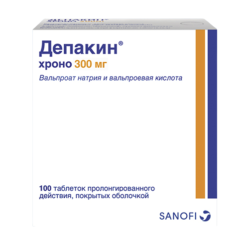 [100501] Депакин хроно 300мг №100 шахмалЛенус мед - Ленус мед ХХК