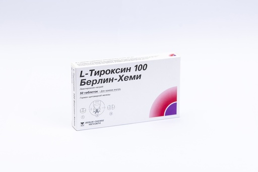 [100806] Л-Тироксин 100мкг №50 шахмал Berlin Chemie