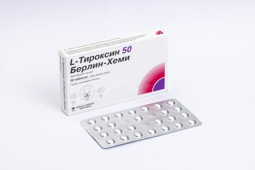 [100807] Л-Тироксин 50мкг №50 шахмал Berlin Chemie