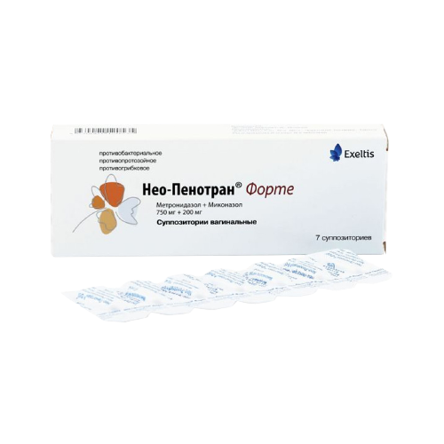 [500924] Нео-Пенотран форте 750мг/200мг №7 эмэгтэйчүүдийн лаа Acino - Acino pharma AG (CHE)