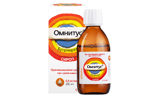 [101203] Омнитус 0.8мг/мл 200мл сироп Ленус мед - Ленус мед ХХК