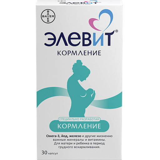 [101908] Элевит кормление №30 капсул Bayer Consumer - Bayer consumer care (DEU)-RUB