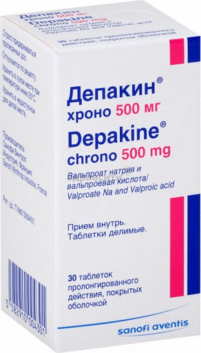 [102004] Депакин хроно 500мг №30Ленус мед - Ленус мед ХХК