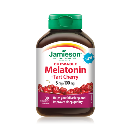 [200499] Jamieson MELATONIN WITH TART CHERRY | CHEWABLE 5мг/100мг №30 Exclusive - Jamieson Laboratories Ltd (CAN)