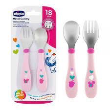 [700472] Chicco Халбага сэрээ охин Metal cutlery 18m+ Exclusive - ARTSANA S.p.A (IT)
